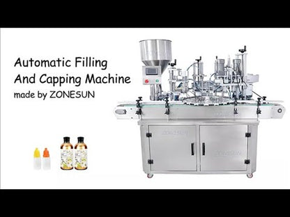 ZONESUN ZS-AFC4 Custom Full Automatic Paste  Filling And Capping Machine