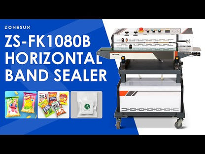 ZONESUN Horizontal Continuous Band Sealer Vacuum Sealing Machine ZS-FK1080B