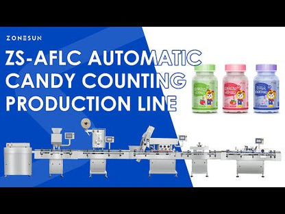 ZONESUN Automatic Gummy Candy Counting Bottling Production Line ZS-AFLC