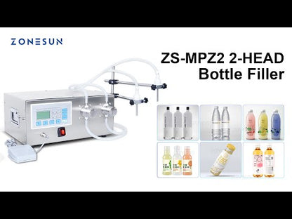 ZONESUN ZS-MPZ2 Semi-automatic 2 Nozzles Magnetic Pump Liquid Filling Machine