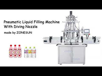 ZONESUN ZS-YT4T-4D 2/4/6 Diving Nozzles Liquid Filling Machine Water Filler