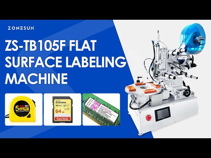 ZONESUN Automatic Label Applicator Machine for Flat Surfaces ZS-TB105F