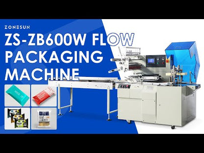 ZONESUN ZS-ZB600W Horizontal Flow Wrapping Machine Composite Film Wrapper