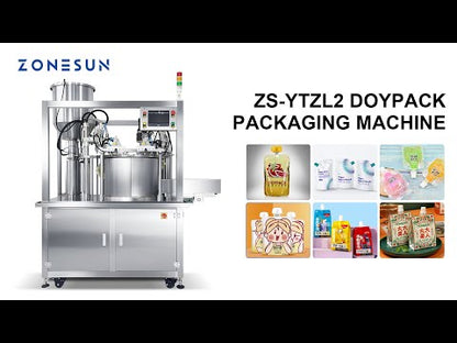 ZONESUN ZS-YTZL2 Servo Doypack Feeding Filling Capping Machine with Conveyor