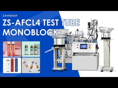 ZONESUN ZS-AFCL4 Test Tube Monoblock Machine Automatic Filling Sealing Labeling Machine