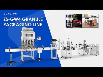 ZONESUN ZS-FAL180X10 Automatic Granule Weighing Filling Capping Labeling Production Line