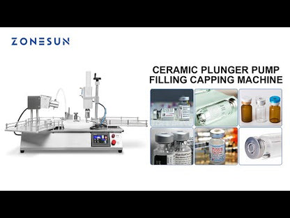 ZONESUN ZS-XBFC20 Automatic Ceramic Pump Liquid Penicillin Filling Capping Machine with Bottle Unscramber