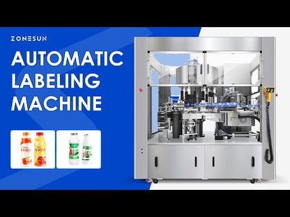 ZONESUN ZS-CYXR12 Automatic Hot Melt Glue Film Round Bottle Labeling Machine