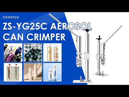 ZONESUN ZS-YG25C Aerosol Can Crimping Machine Aerosol Capping Equipment