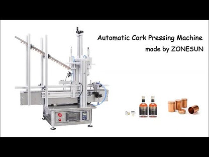 ZONESUN ZS-XG1870D1 Pneumatic Automatic Wooden Cork Feeding Pressing Capping Machine