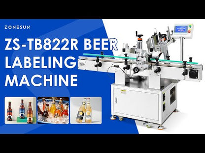 ZONESUN Automatic Bottle Neck and Body Round Labeling Machine ZS-TB822R