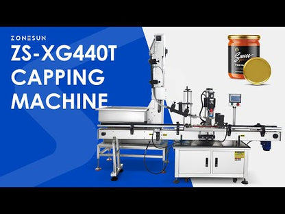 ZONESUN ZS-XG440T Servo Motor  Capping Machine with Cap Elevator