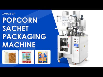 ZONESUN Popcorn Portion Packs Oil Salt  Packing Equipment Cup Filling Sealing Machine ZS-FS01