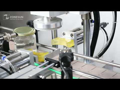 ZONESUN Full Automatic Pneumatic Paste Liquid Filling Capping Round Bottle Labeling Machine