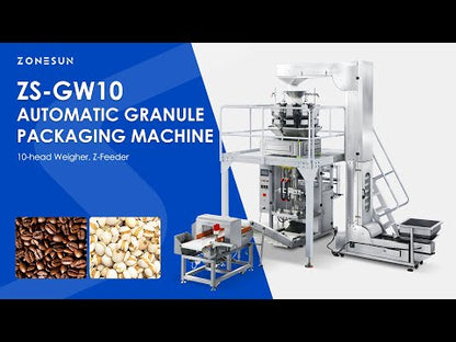 ZONESUN ZS-GW10 Automatic Granule Feeding Weighing Filling Sealing Machine With Metal Detector