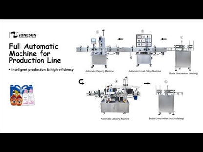 ZONESUN ZS-FAL180P2 Liquid Filling Capping And Round Bottle Labeling Machine