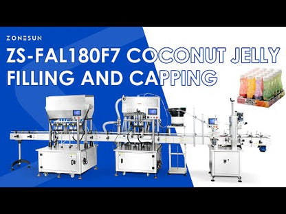 ZONESUN ZS-FAL180F7 Coconut Jelly Juice Filling Capping Production Line