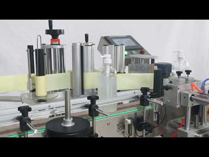 ZONESUN Servo Motor Rotor Pump Paste Filling Screw Capping Round Bottle Labeling Production Line