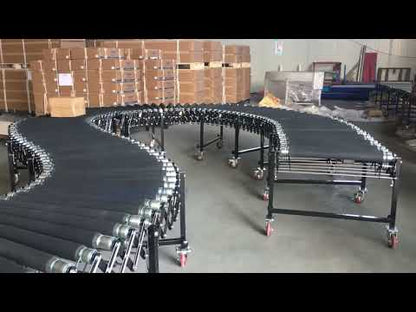 ZONESUN ZS-FCR600 Rubber Covered Flexible Extendable Roller Conveyor V Belt