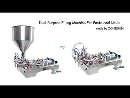 ZONESUN ZS-GY2 Semi-automatic Pneumatic 2 Nozzles Paste Liquid Filling Machine