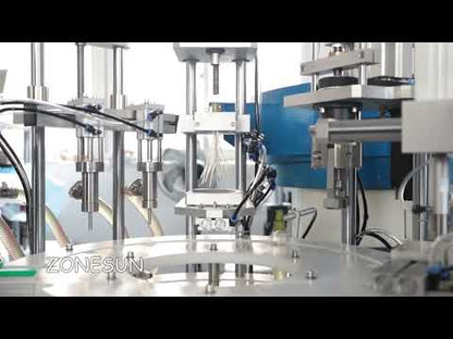 ZONESUN ZS-AFC2 Automatic Paste Filling And Capping Machine With Cap Feeder