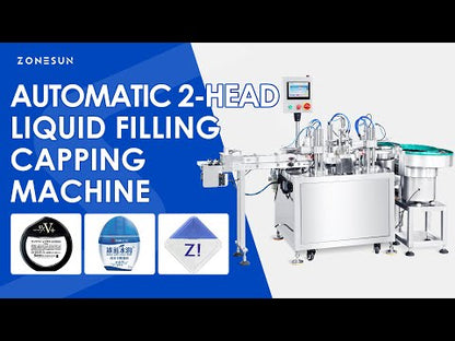 ZONESUN Eye Drop Filling and Capping Machine Onion Oil Packaging Equipment Flat Bottle Filler Capper ZS-AFC6F