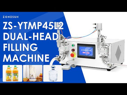 ZONESUN ZS-YTMP45L2 Dual Head Bucket Filler High Flow Filling Machine