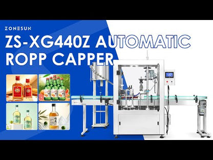 ZONESUN Automatic ROPP Capper Pilfer Proof Capping Machine ROPP Cap Sealing Equipment Tamper Rvident Closure ZS-XG440Z