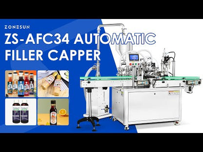 ZONESUN ZS-AFC34 AutomaticThick Paste Filling Capping Machine