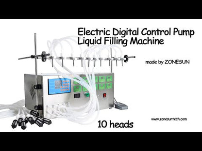 ZONESUN Digital Control 8 Nozzles Diaphragm Pump Liquid Filling Machine