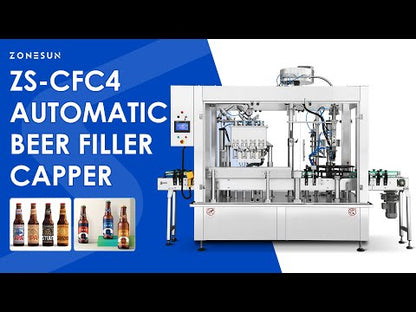 ZONESUN ZS-CFC4 Automatic Beer Filling Capping Machine Carbonated Drink Filler