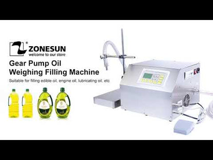 ZONESUN ZS-GP261W 150-18000ml Semi-automatic Gear Pump Liquid Weighing Filling Machine