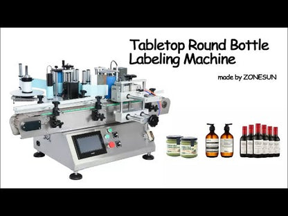 ZONESUN ZS-TB500 Double Side Round Bottle Positioning and Labeling Machine With Date Coder