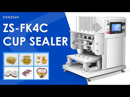 ZONESUN ZS-FK4D Semi Automatic Cup Sealing Machine Yogurt Cup Sealer