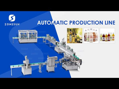 ZONESUN ZS-FALU Custom Bottle Rinsing Drying Filling Capping Labeling Production Line