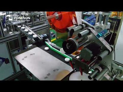 ZONESUN Automatic Pleated Wrapping And Flat Labeling Machine