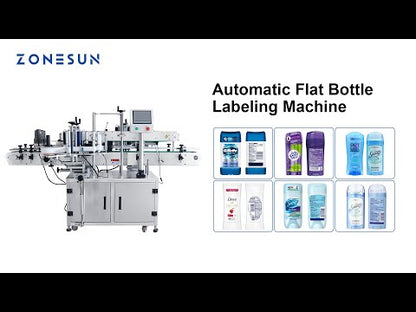 Etiquetadora automática de doble cara ZONESUN ZS-TB301 en botella cuadrada de un solo lado Máquina de etiquetado de doble cara 