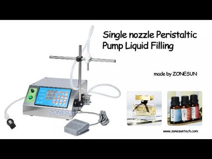 ZONESUN Single Nozzle Peristaltic Pump Liquid Filling Machine