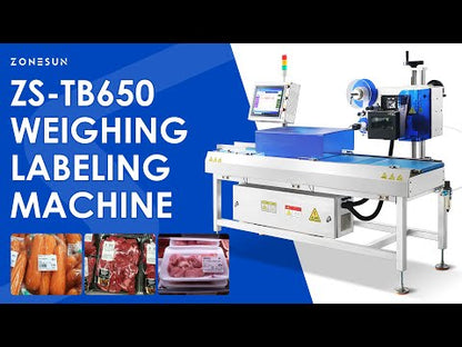 ZONESUN ZS-TB650 Automatic Weigh-Price Date Printing Flat Labeling Machine