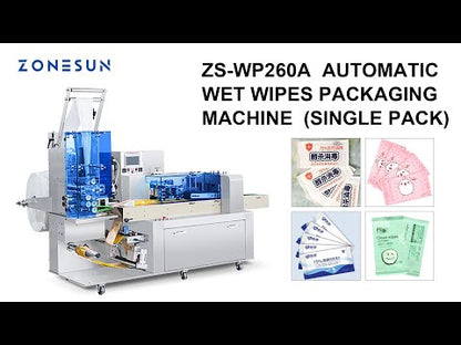 ZONESUN ZS-WP260A Máquina automática de sellado de toallitas húmedas de un solo paquete 