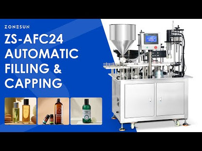 ZONESUN ZS-AFC24 Automatic Piston Pump Liquid Filling Capping Machine