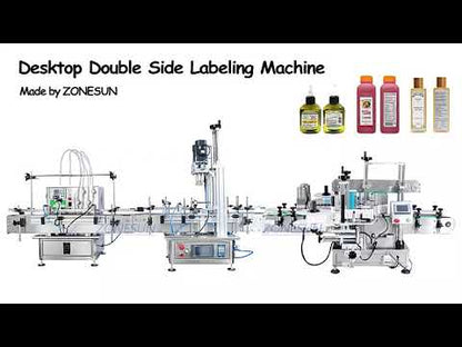 ZONESUN ZS-FAL180C9 Automatic Square Bottle Liquid Filling Capping And Double Sides Labeling Machine