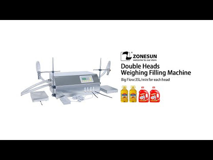 ZONESUN ZS-DP432W 2 Nozzles Big Flow Diaphragm Pump Liquid Weighing Filling Machine