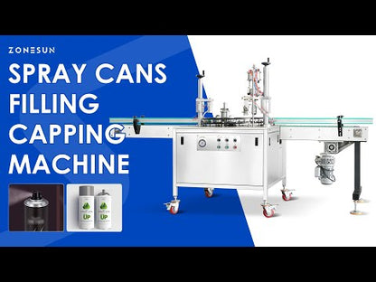 ZONESUN Aerosol Filling Sealing Machine Spray Can Sealer ZS-QW1600