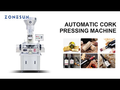 ZONESUN ZS-DSJ2 Automatic Red Wine Bottles Cork Fedding Capping Machine