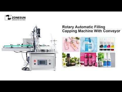 ZONESUN ZS-AFC1T Automatic Rotary Liquid Peristaltic Pump Filling and Capping Machine