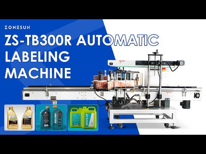 ZONESUN Automatic Bottle Labeling Machine Square Bottle Label Applicator ZS-TB300R