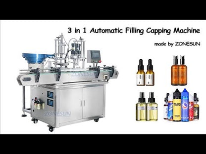 ZONESUN ZS-AFC1 Automatic 2 Heads Rotary Liquid Filling And Capping Machine With Cap Feeder