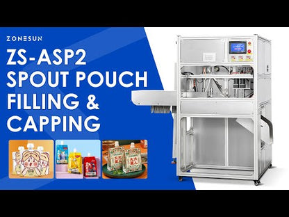 ZONESUN ZS-ASP2 Automatic Spout Pouch Piston Pump Liquid Filling Capping Machine