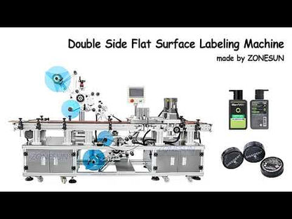 ZONESUN ZS-TB113B Automatic Double Sides Flat Bottle Surface Top and Bottom Labeling Machine